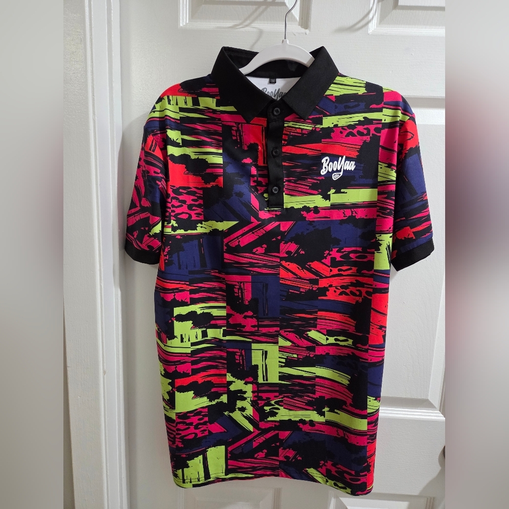 Booyaa Colorful Graphic Golf Polo Shirt